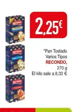 Masymas RECONDO Pan Tostado Varios Tipos oferta