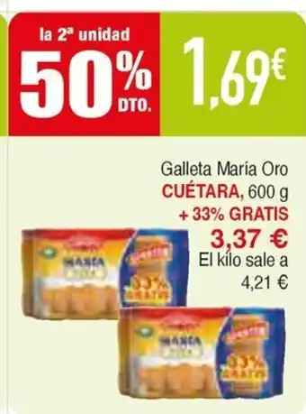 Masymas CUÉTARA Galleta María Oro oferta