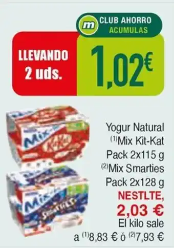 Masymas Yogur Natural Mix Kit-Kat oferta