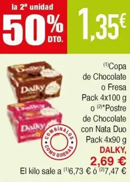Masymas DALKY Copa de Chocolate o Fresa oferta