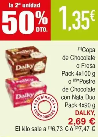 Masymas DALKY Copa de Chocolate o Fresa oferta