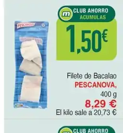 Masymas PESCANOVA Filete de Bacalao oferta