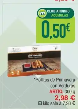 Masymas ARTIQ Rollitos dde Primavera con Verduras oferta