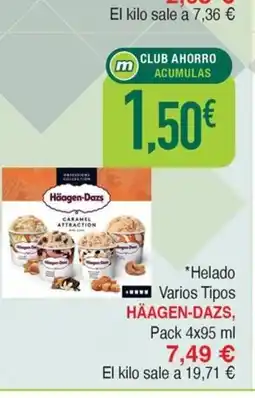 Masymas HÄAGEN-DAZS Helado Varios Tipos oferta