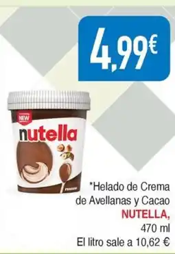 Masymas NUTELLA Helado de Crema de Avellanas y Cacao oferta