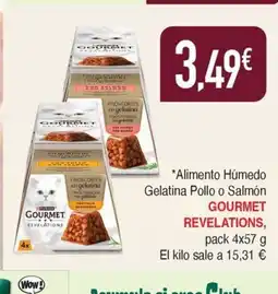 Masymas GOURMET REVELATIONS Alimento Húmedo Gelatina Pollo o Salmón oferta