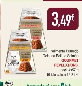 Masymas GOURMET REVELATIONS Alimento Húmedo Gelatina Pollo o Salmón oferta