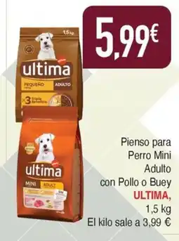 Masymas ULTIMA Pienso para Perro Mini Adulto con Pollo o Buey oferta