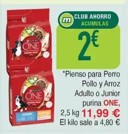Masymas ONE Pienso para Perro Pollo y Arroz Adulto o Junior purina oferta