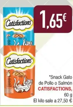 Masymas CATISFACTIONS Snack Gato de Pollo o Salmón oferta