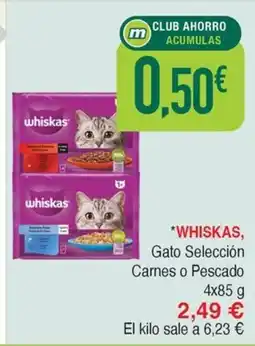 Masymas WHISKAS, Gato Selección Carnes o Pescado oferta