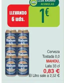 Masymas MAHOU Cerveza Tostada 0,0 oferta