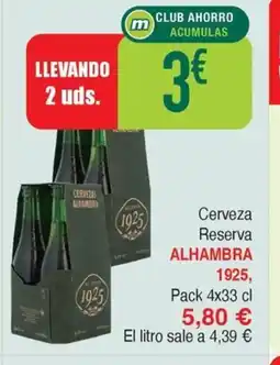 Masymas ALHAMBRA Cerveza Reserva oferta