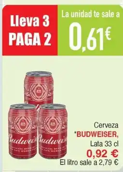 Masymas BUDWEISER Cerveza oferta
