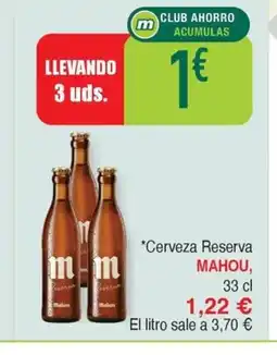 Masymas MAHOU Cerveza Reserva oferta