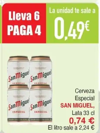 Masymas SAN MIGUEL Cerveza Especial oferta
