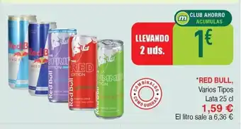 Masymas RED BULL Varios Tipos Lata oferta