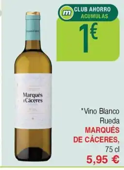 Masymas MARQUÉS DE CÁCERES Vino Blanco Rueda oferta