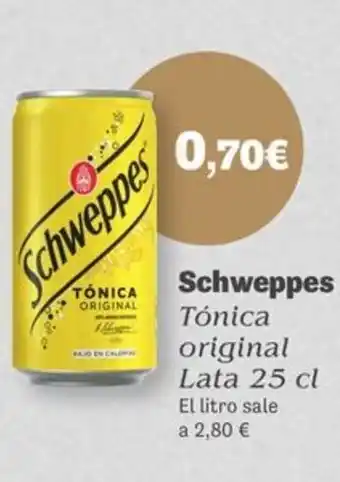 Masymas SCHWEPPES Tónica original Lata oferta