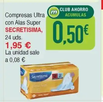 Masymas SECRETISIMA Compresas Ultra con Alas Super oferta
