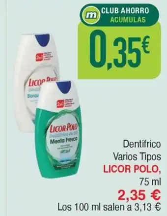 Masymas LICOR POLO Dentifrico Varios Tipos oferta