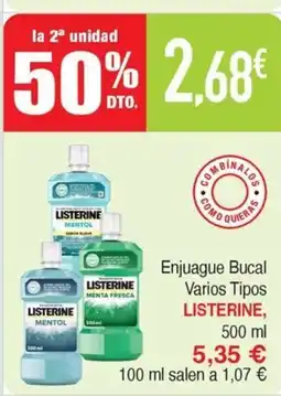 Masymas LISTERINE Enjuage Bucal Varios Tipos oferta