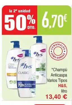 Masymas H&S Champú Anticaspa Varios Tipos oferta