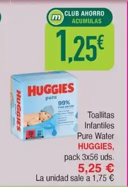 Masymas HUGGIES Toallitas Infantiles Pure Water oferta