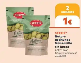 Masymas SERPIS Nature aceitunas Manzanilla sin hueso oferta