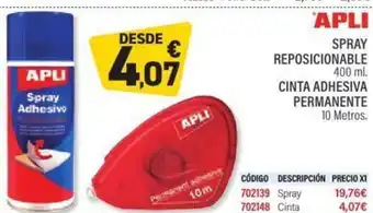 Carlin APLI Spray reposicionable oferta