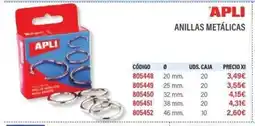 Carlin APLI Anillas metálicas oferta