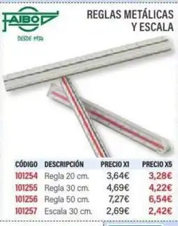 Carlin Reglas metálicas y escala oferta