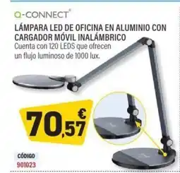 Carlin Q-CONNECT Lámpara led de oficina en aluminio con cargador móvil inalámbrico oferta