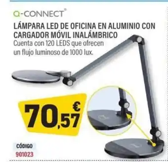 Carlin Q-CONNECT Lámpara led de oficina en aluminio con cargador móvil inalámbrico oferta
