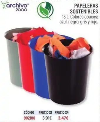 Carlin Papeleras sostenibles oferta
