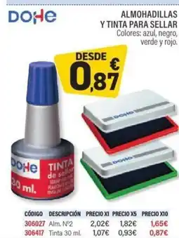 Carlin Almohadillas y tinta para sellar oferta