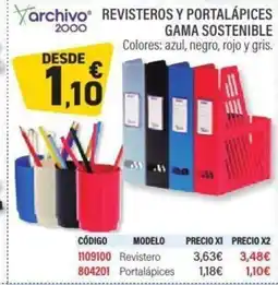 Carlin Revisteros y portalápices q-connect gama sostenible oferta