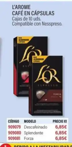 Carlin L'arome café en cápsulas oferta