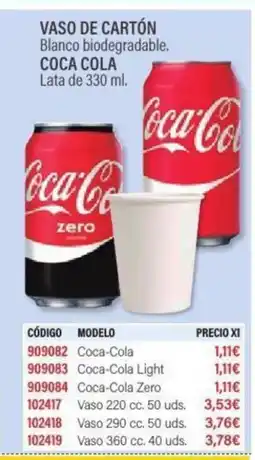 Carlin COCA COLA Vaso de cartón oferta
