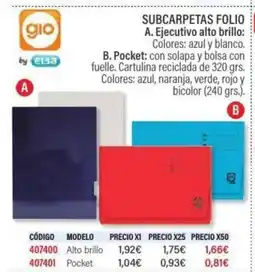 Carlin Subcarpetas folio oferta