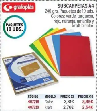 Carlin Subcarpetas a4 oferta
