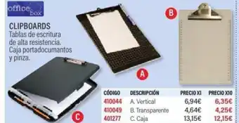 Carlin Clipboards oferta