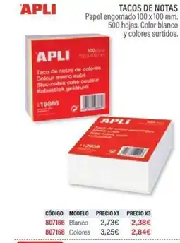 Carlin APLI TTacos de notas oferta