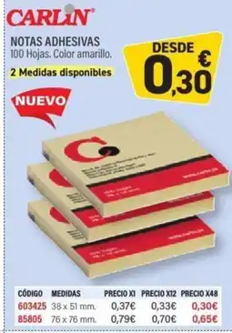 Carlin CARLIN Notas adhesivas oferta