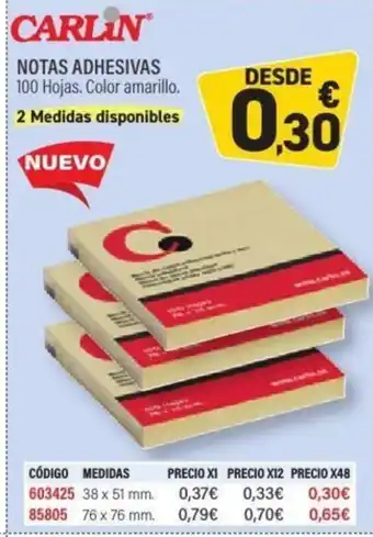 Carlin CARLIN Notas adhesivas oferta
