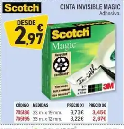 Carlin SCOTCH Cinta invisible magic oferta