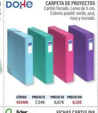 Carlin DOHE Carpeta de proyectos oferta