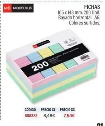 Carlin Fichas oferta