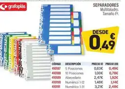 Carlin Separadores oferta
