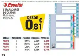 Carlin Separadores de cartón oferta